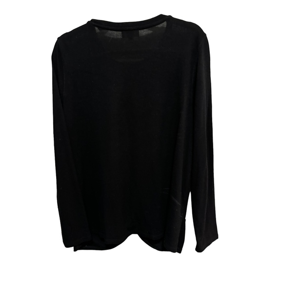 LOFT - Bllack, Crew Neck, Knotted front waist Sweater - Size XL - Picture 2 of 4